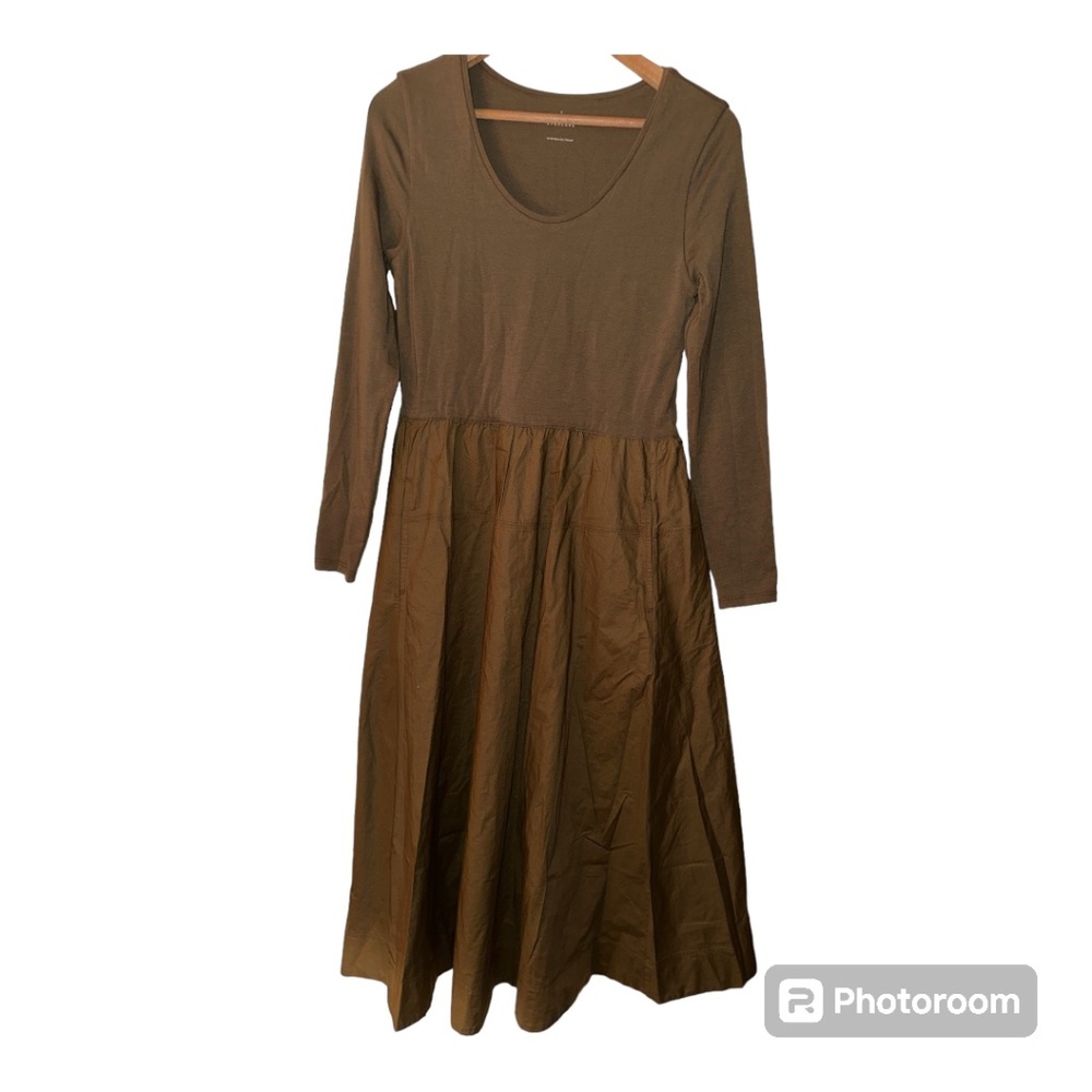 Everlane Brown Dress Anthropologie S Supima Cotton